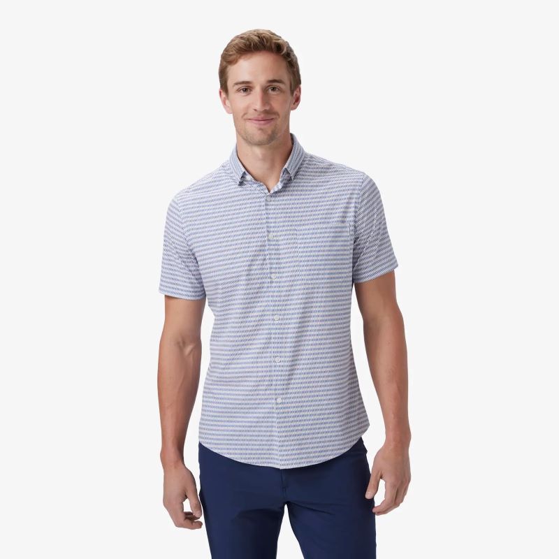 Leeward Short Sleeve - Rose Quartz Grid