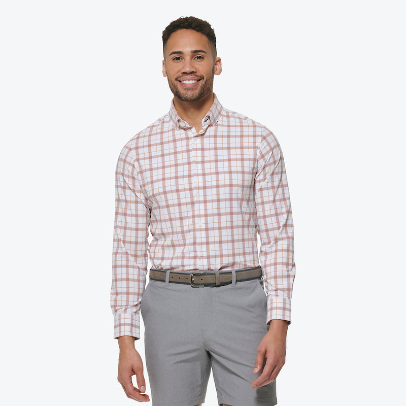 Monaco Classic Fit- Rose Plaid