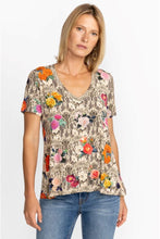 Load image into Gallery viewer, Rose Lace S/S V-Neck Tee
