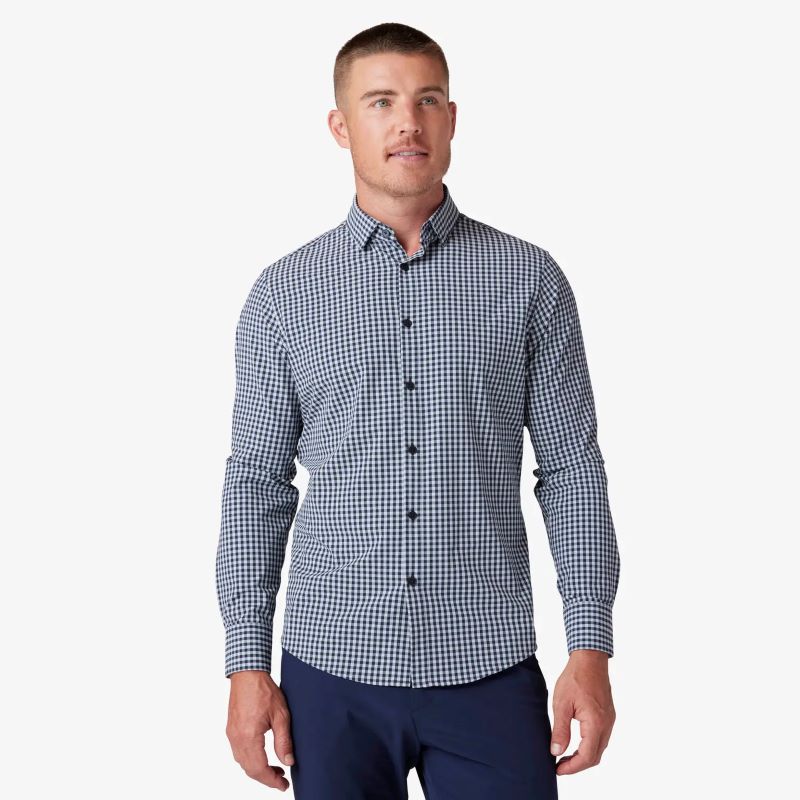 Leeward Classic No Tuck - Aluminum Gingham